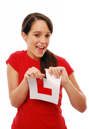 Girl rips L plate